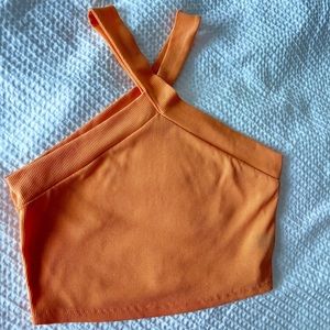 Orange Crop Top Size Large